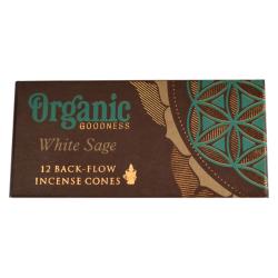 Organic Goodness White Sage 12 Back-Flow Incense Cones
