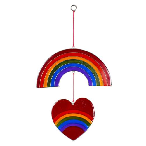 Suncatcher Rainbow with Heart