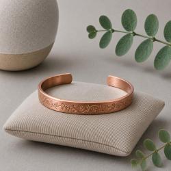 Copper Bracelet / Bangle Floral