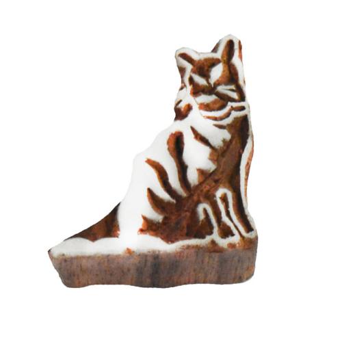 Printing block, Scottish wild cat