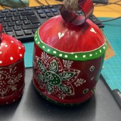 Hanging Bell Recycled Metal 10cm Diameter