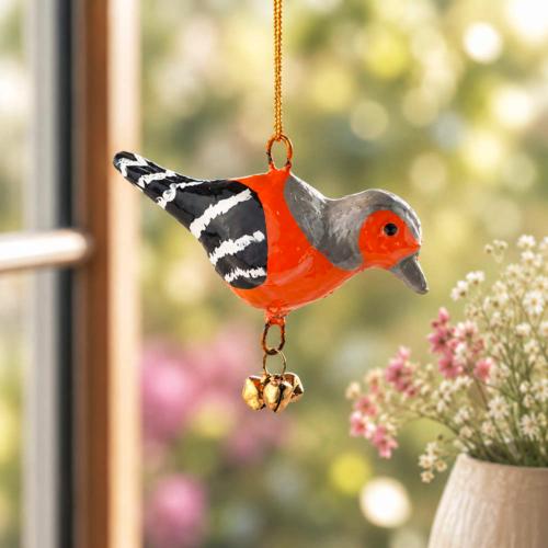 Hanging Bird Decoration Chaffinch, Recycled Plastic
