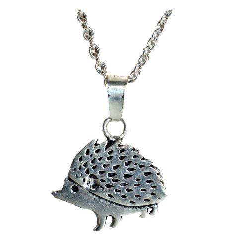 Necklace, silver coloured, with Hedgehog pendant  52cm Motif 2 (L) x 2 (W) cm
