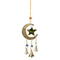 Brass chime moon and star