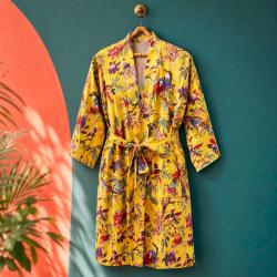 Kimono Leftover Fabric Yellow Main Colour One-Size