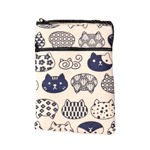 Shoulder Purse / Bag Cotton Cats 12 x 17cm