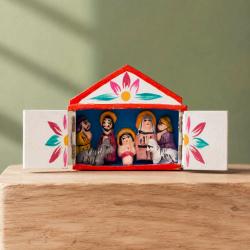 Mini Traditional Ceramic Nativity Scene 4.1 × 1 × 3.6 cm