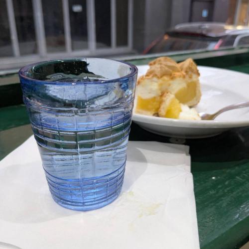 Single Tumbler Recycled Glass Blue Tinted, 9cm height