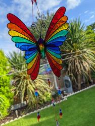 Rainbow Butterfly Suncatcher 31cm length