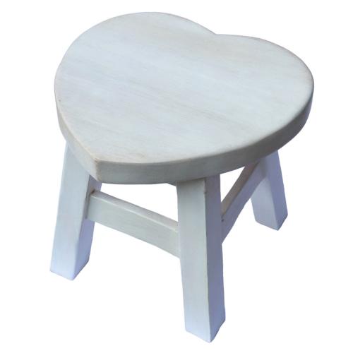 Child's wooden stool, heart