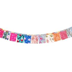 Recycled Cotton Fabric Bunting 17 Rectangles
