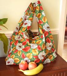 Foldaway shopper, recycled material assorted designs