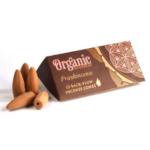 Organic Goodness Frankincense 12 Back-Flow Incense Cones