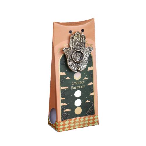 Incense Cones with Burner Carnatia Lunar Lavender, Embrace Harmony