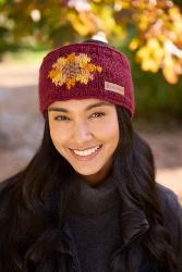Sunflower Headband Burgundy
