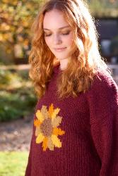 Sunflower Sweater Burgundy Medium UK Size 12-14