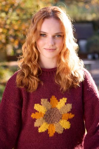 Sunflower Sweater Burgundy Small UK Size 8-10