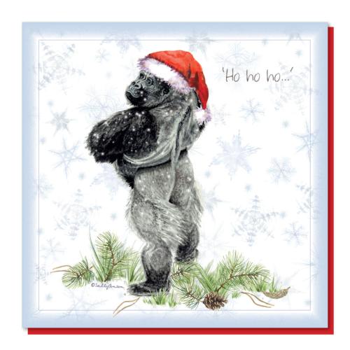 Christmas card, gorilla