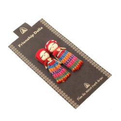 Friendship dolls holding hands on card