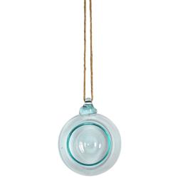 Terrarium recycled glass jute rope to hang 12cm diameter, plants not included
