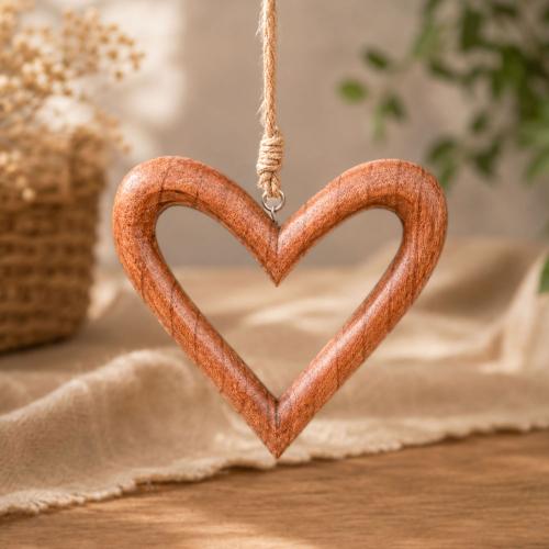 Hanging Heart Jempinis Wood 23 x 23cm