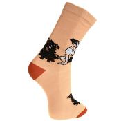 Bamboo Socks Dogs Beige Shoe Size UK 3-7 Womens Fair Trade Eco