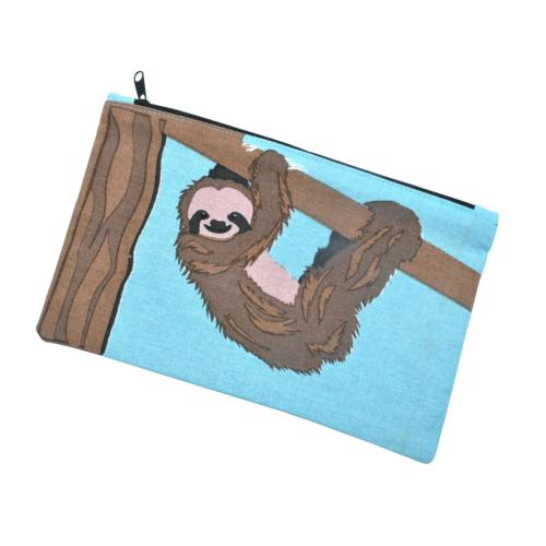 Pencil case, endangered animals - Sloth 22(L) x 13cms(H)