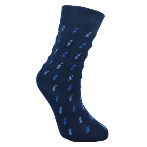 Socks Recycled Cotton / Polyester Blue With Squiggles Shoe Size UK 3-7 Womens