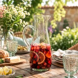 Handcrafted Recycled Glass Slim Jug 1.3 Litre