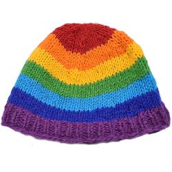 Rainbow hat fleece lining