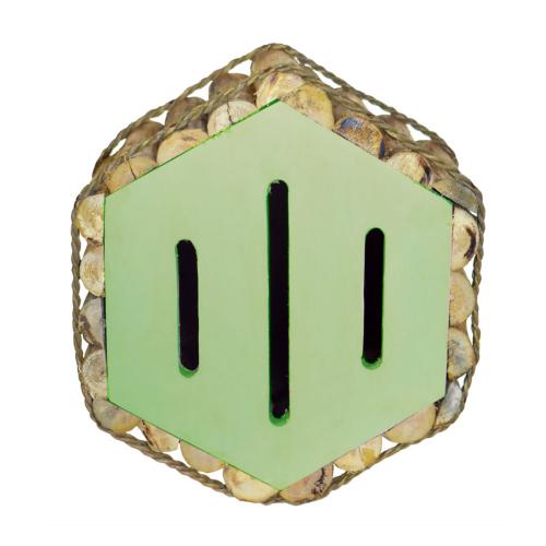 Butterfly house wood, green front and back 23 x 21 x 13cm