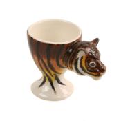 Novelty tiger egg cup ceramic hand painted