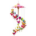 Rainbow Butterflies and Hearts Paper Mobile **