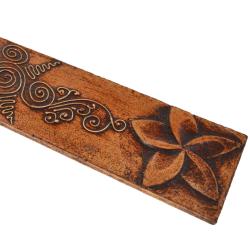 Incense holder flower eco-friendly mango wood 27x4.5x5.5cm