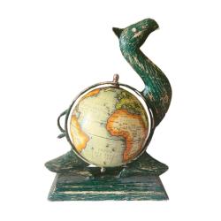 Camel Globe Ornament Vintage Style World Globe Camel Stand