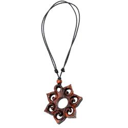 Pendant Sonokeling Rosewood, 7 Pointed Star