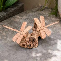 Dragonflies on Gamal Root Sculpture