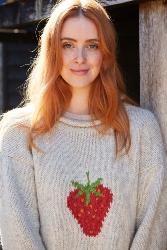 Strawberry Sweater Small UK Size 8-10