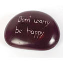 Paperweight purple Don't worry be happy