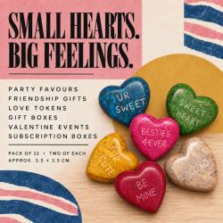 Love pebbles, set of 12, six designs