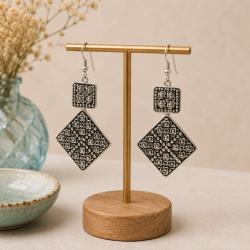 Earrings Heavy Metal Squares