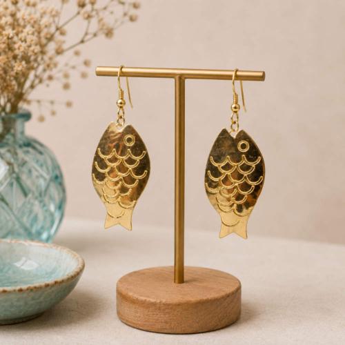 Earrings Gold Colour Fish