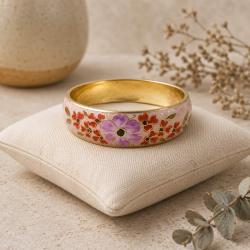 Bangle Floral Pink on Light Pink