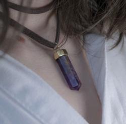 Choker amethyst pendant