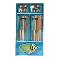 Ocean Incense gift set with bee shaped holder, 18 x 10cm