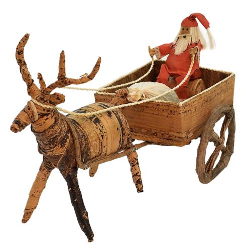 Christmas decoration, Santa on sleigh with reindeer