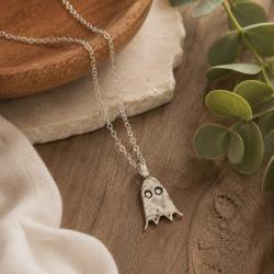 Pendant Necklace Silver Colour Ghost