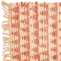 Chindi rag rug recycled cotton handmade pink 60x90cm