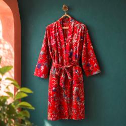 Kimono Leftover Fabric Red Main Colour One-Size