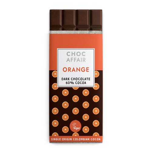 Orange dark chocolate bar
